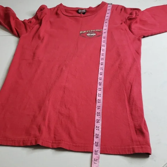 Vintage Harley Davidson Mens Motorcycles Long Sleeve Shirt Size L Logo USA Biker - Picture 11 of 16